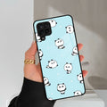 Cute Panda Blue Glass Case Cover For Samsung Galaxy A42 5G