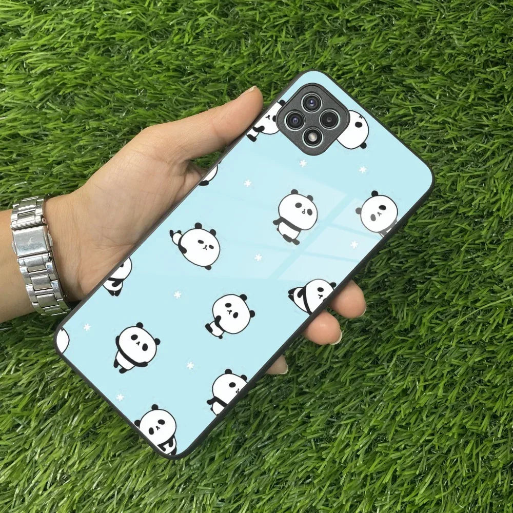 Cute Panda Blue Glass Case Cover For Samsung - ShopOnCliQ