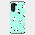 Cute Panda Blue Glass Case Cover For Vivo T3 Lite 5G