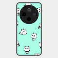 Cute Panda Blue Glass Case Cover For Vivo T4 5G