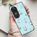 Cute Panda Blue Glass Case Cover For Vivo - ShopOnCliQ