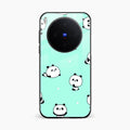 Cute Panda Blue Glass Case Cover For Vivo X300 5G