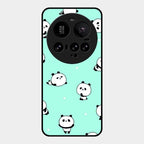Cute Panda Blue Glass Case Cover For Xiaomi 15 Ultra 5G