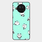 Cute Panda Blue Glass Case Cover For Xiaomi Mi 10I 5G