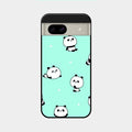 Cute Panda Blue Glossy Metal Case Cover For Google Pixel 8A 5G