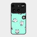 Cute Panda Blue Glossy Metal Case Cover For Nothing Phone 3 5G