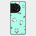Cute Panda Blue Glossy Metal Case Cover For Oneplus 11R 5G