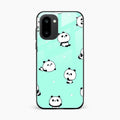Cute Panda Blue Glossy Metal Case Cover For OnePlus 15R 5G