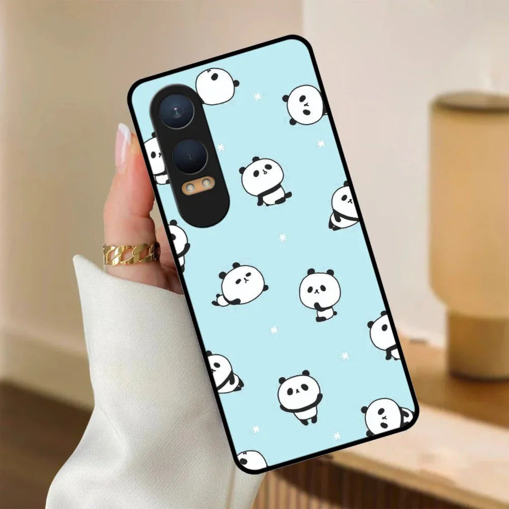 Cute Panda Blue Glossy Metal Case Cover For OnePlus - ShopOnCliQ