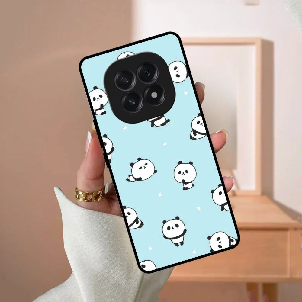 Cute Panda Blue Glossy Metal Case Cover For Oppo - ShopOnCliQ