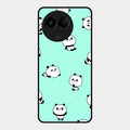 Cute Panda Blue Glossy Metal Case Cover For Realme 11 5G