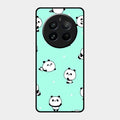 Cute Panda Blue Glossy Metal Case Cover For Realme 12 Pro 5G