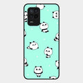 Cute Panda Blue Glossy Metal Case Cover For Realme 9 5G