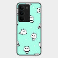 Cute Panda Blue Glossy Metal Case Cover For Realme C75 5G