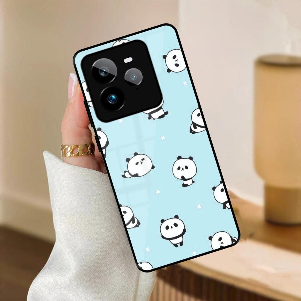 Cute Panda Blue Glossy Metal Case Cover For Realme - ShopOnCliQ