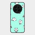 Cute Panda Blue Glossy Metal Case Cover For Realme Narzo 70 5G