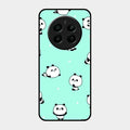 Cute Panda Blue Glossy Metal Case Cover For Realme Narzo 70 Pro 5G