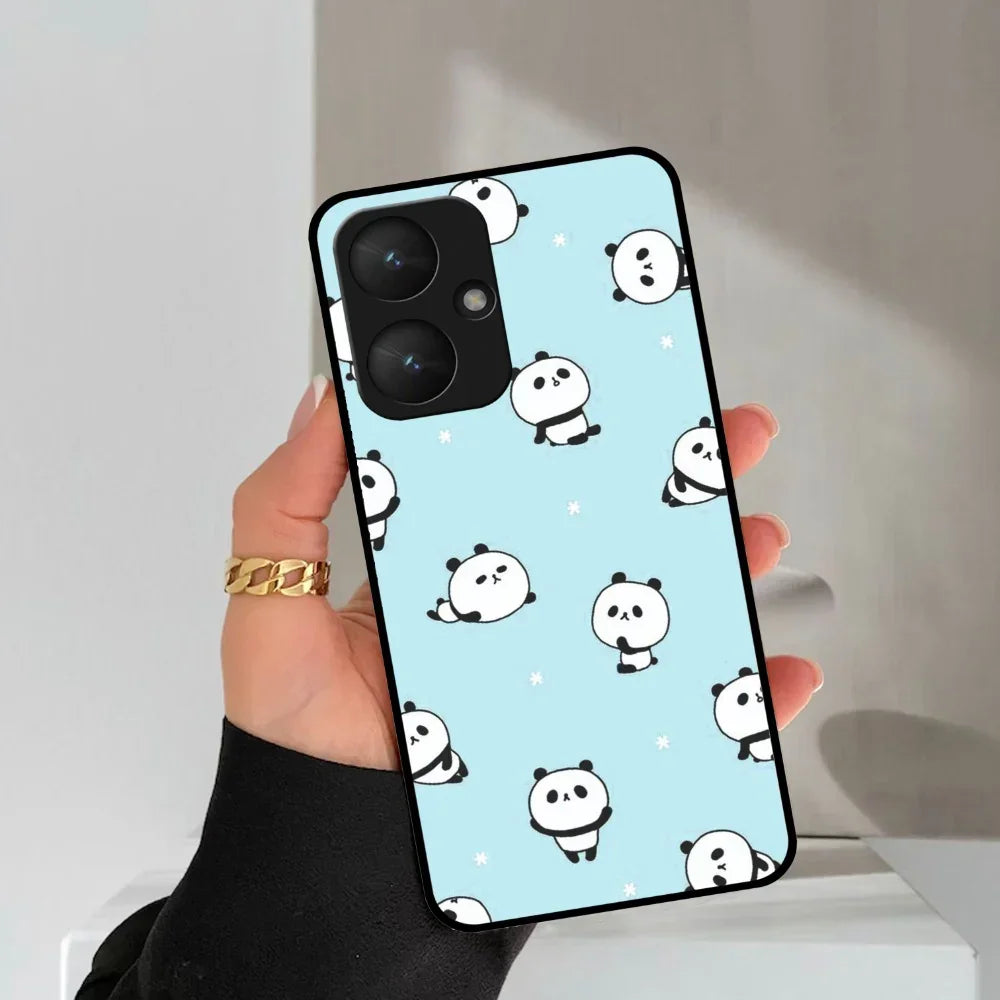 Cute Panda Blue Glossy Metal Case Cover For Redmi - ShopOnCliQ