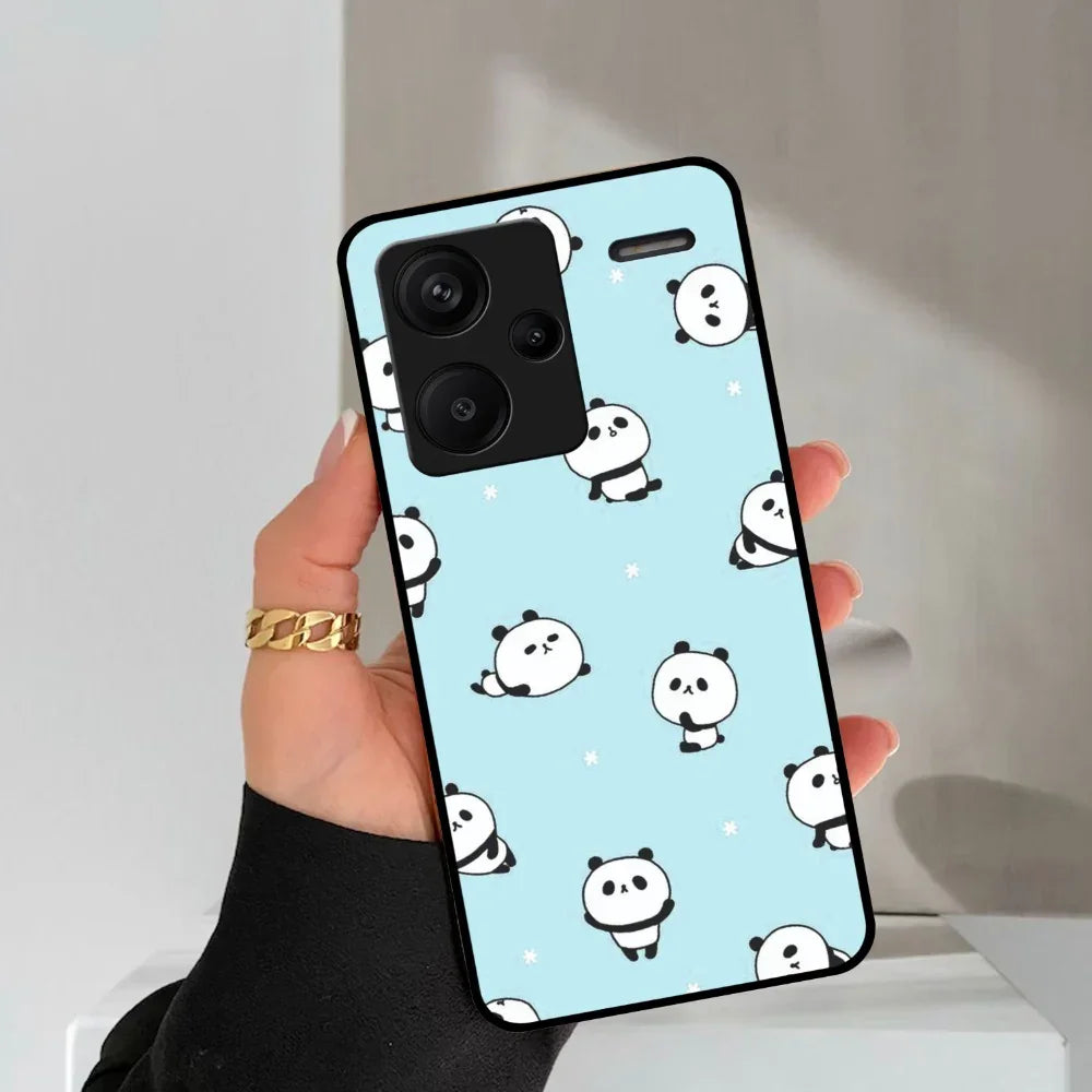 Cute Panda Blue Glossy Metal Case Cover For Redmi - ShopOnCliQ