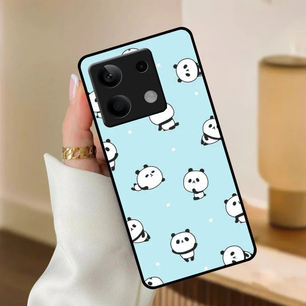 Cute Panda Blue Glossy Metal Case Cover For Redmi - ShopOnCliQ
