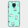 Cute Panda Blue Glossy Metal Case Cover For Redmi Note 9 Pro