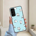 Cute Panda Blue Glossy Metal Case Cover For Samsung - ShopOnCliQ