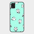 Cute Panda Blue Glossy Metal Case Cover For Samsung Galaxy F14 5G