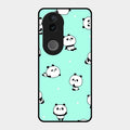 Cute Panda Blue Glossy Metal Case Cover For Vivo T4R 5G
