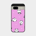Cute Panda Glossy Metal Case Cover For Google Pixel 8A 5G