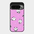 Cute Panda Glossy Metal Case Cover For Google Pixel 9 Pro 5G