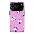 Cute Panda Glossy Metal Case Cover For iPhone 17 Pro