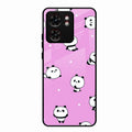 Cute Panda Glossy Metal Case Cover For Motorola Edge 40