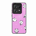 Cute Panda Glossy Metal Case Cover For Motorola Edge 50 Pro