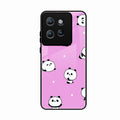 Cute Panda Glossy Metal Case Cover For Motorola Edge 50