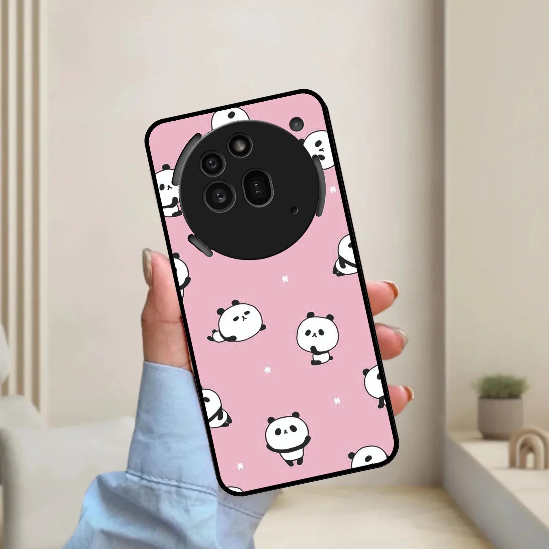Cute Panda Glossy Metal Case Cover For Nothing - ShopOnCliQ
