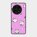 Cute Panda Glossy Metal Case Cover For Oneplus 13 5G