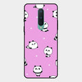 Cute Panda Glossy Metal Case Cover For Oneplus 8