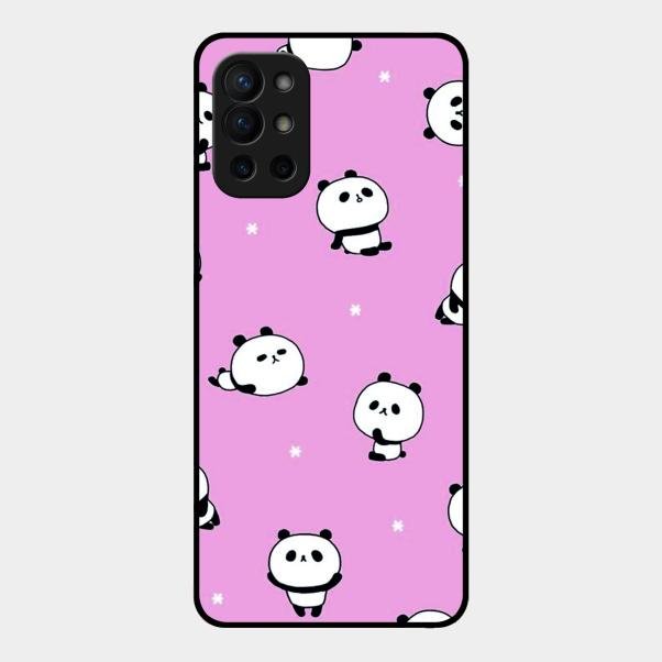 Cute Panda Glossy Metal Case Cover For Oneplus 9R 5G