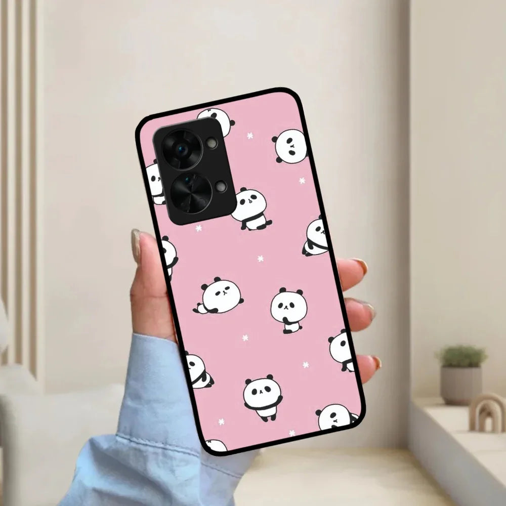 Cute Panda Glossy Metal Case Cover For OnePlus - ShopOnCliQ