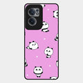 Cute Panda Glossy Metal Case Cover For Oneplus Nord Ce 2 5G