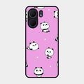 Cute Panda Glossy Metal Case Cover For Oppo A5X 4G