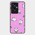 Cute Panda Glossy Metal Case Cover For Oppo A79 5G