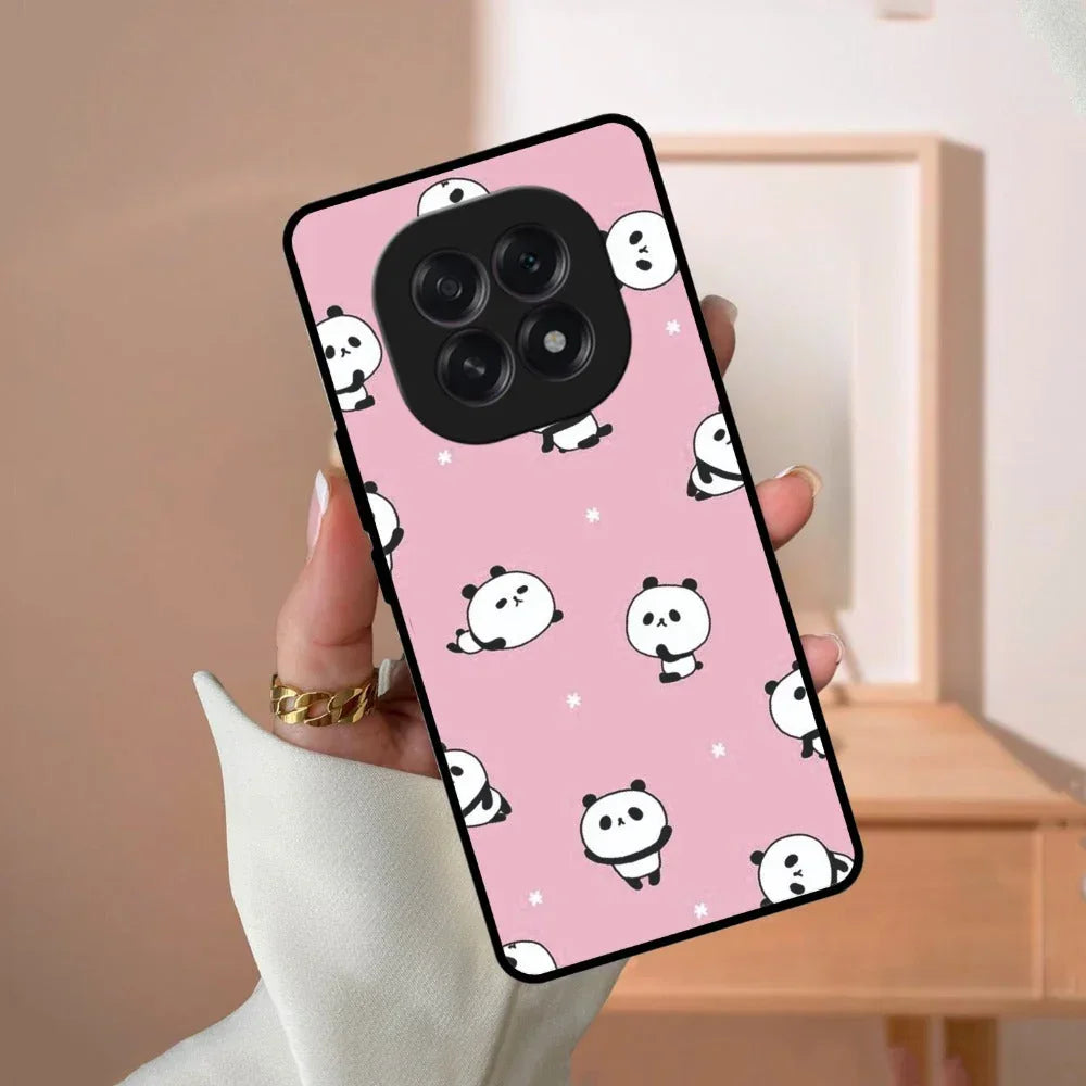 Cute Panda Glossy Metal Case Cover For Oppo - ShopOnCliQ