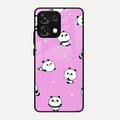Cute Panda Glossy Metal Case Cover For Oppo F31 5G