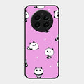 Cute Panda Glossy Metal Case Cover For Realme 12 Plus 5G