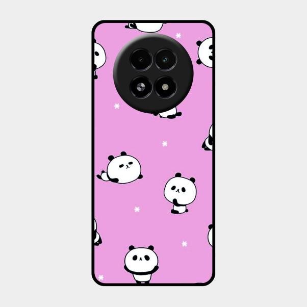 Cute Panda Glossy Metal Case Cover For Realme 13 5G