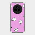Cute Panda Glossy Metal Case Cover For Realme 14 Pro Plus 5G