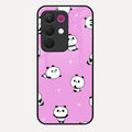 Cute Panda Glossy Metal Case Cover For Realme 15X 5G