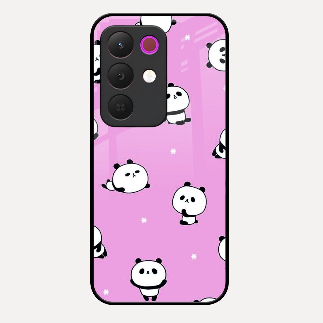 Cute Panda Glossy Metal Case Cover For Realme 15X 5G