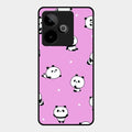 Cute Panda Glossy Metal Case Cover For Realme Gt 7T 5G